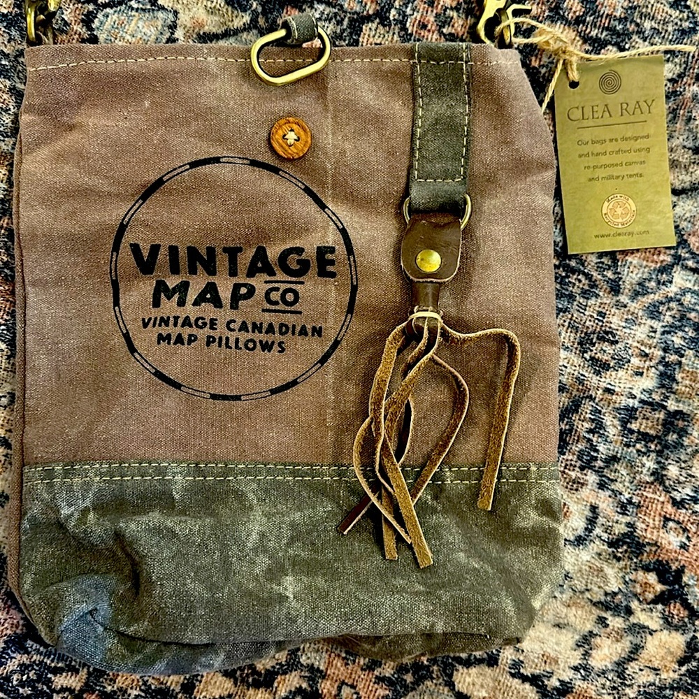 Clea Ray Brown canvas Crossbody Bag - Picture 2 of 9